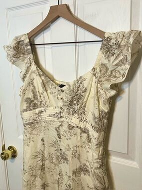 ✧･ﾟmaison tara cream floral maxi dress
